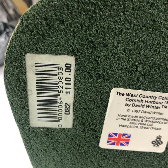 David Winter Cottages 1987 "The Cornish Harbour" Hand Made & Hand Painted - Picture 14 of 16